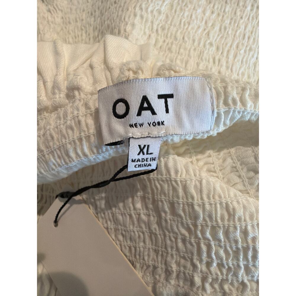 New Oat New York smocked white blouse size XL - Picture 3 of 3